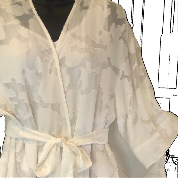 Beautiful White Sheer Kimono - Picture 11 of 11